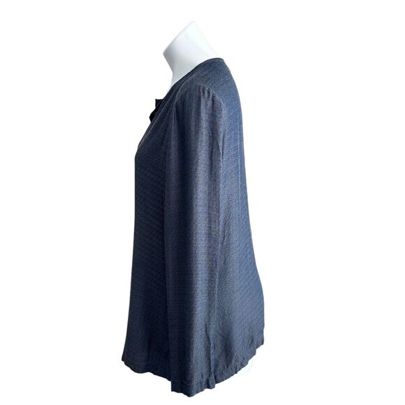 Eileen Fisher Cardigan Silk Linen Blend Button Front Lightweight Drapey Womens S - Picture 4 of 12